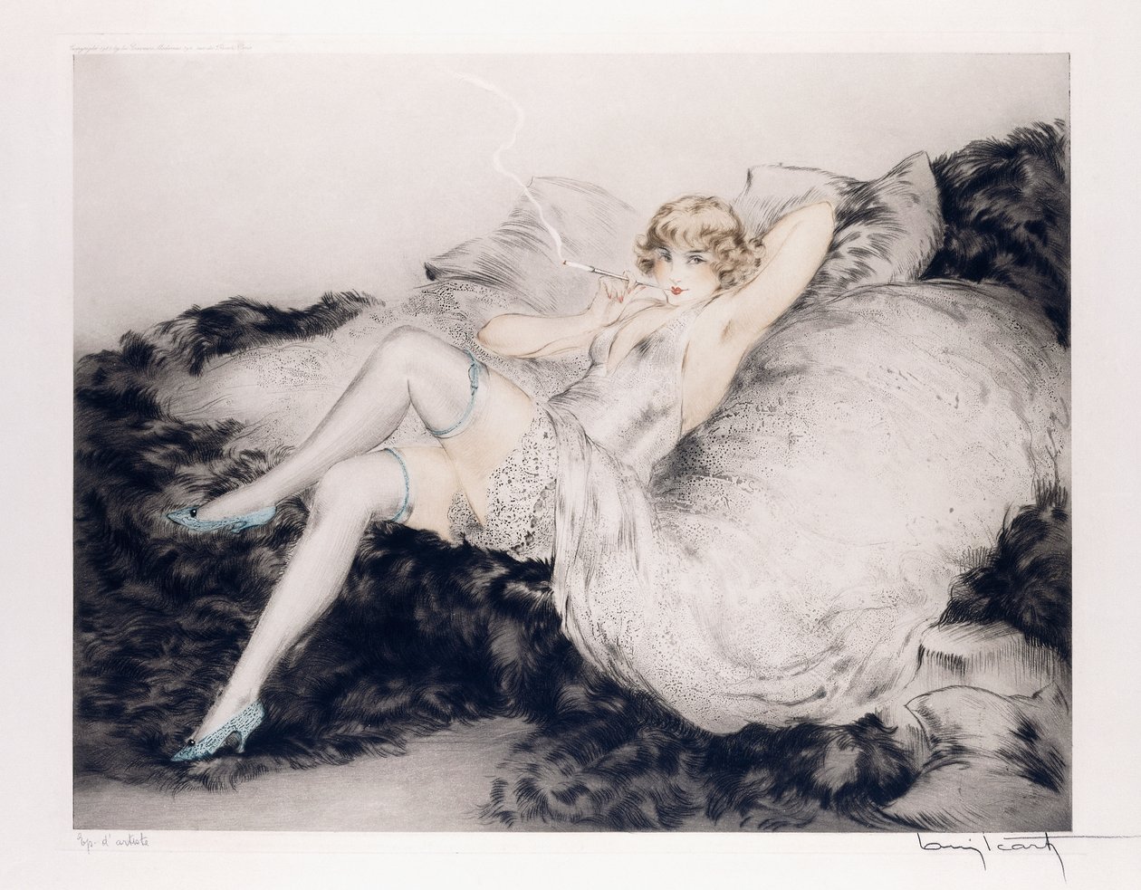Wit Ondergoed door Louis Icart