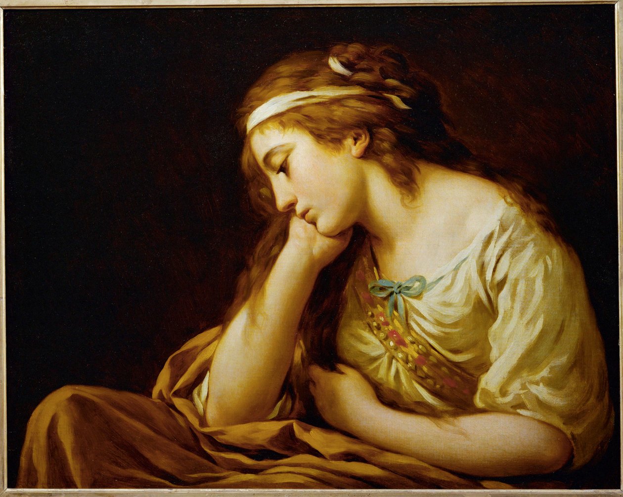 La Melancolie - Melancholie ... door Louis Jean Francois I Lagrenee