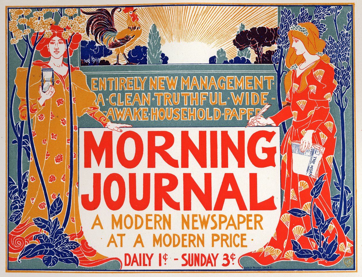 Ochtendkrant door Louis John Rhead
