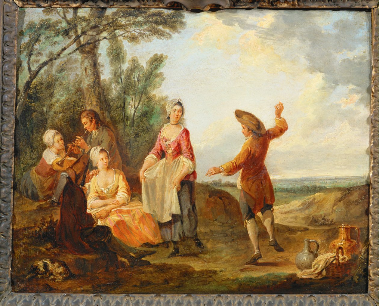 Rustieke dans ... (schilderij op doek) door Louis Joseph (1731 98) Watteau