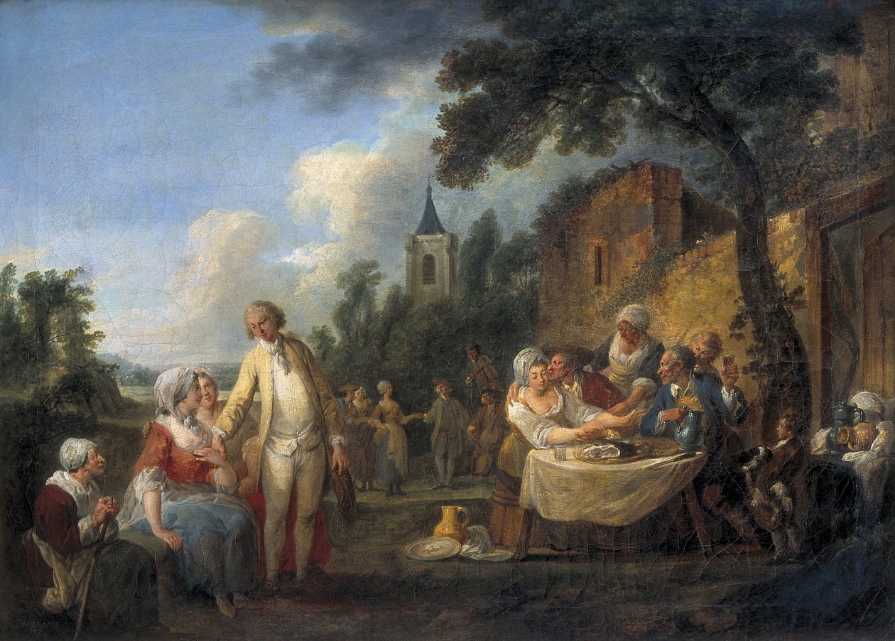 Het dorpsfeest door Louis Joseph (1731 98) Watteau