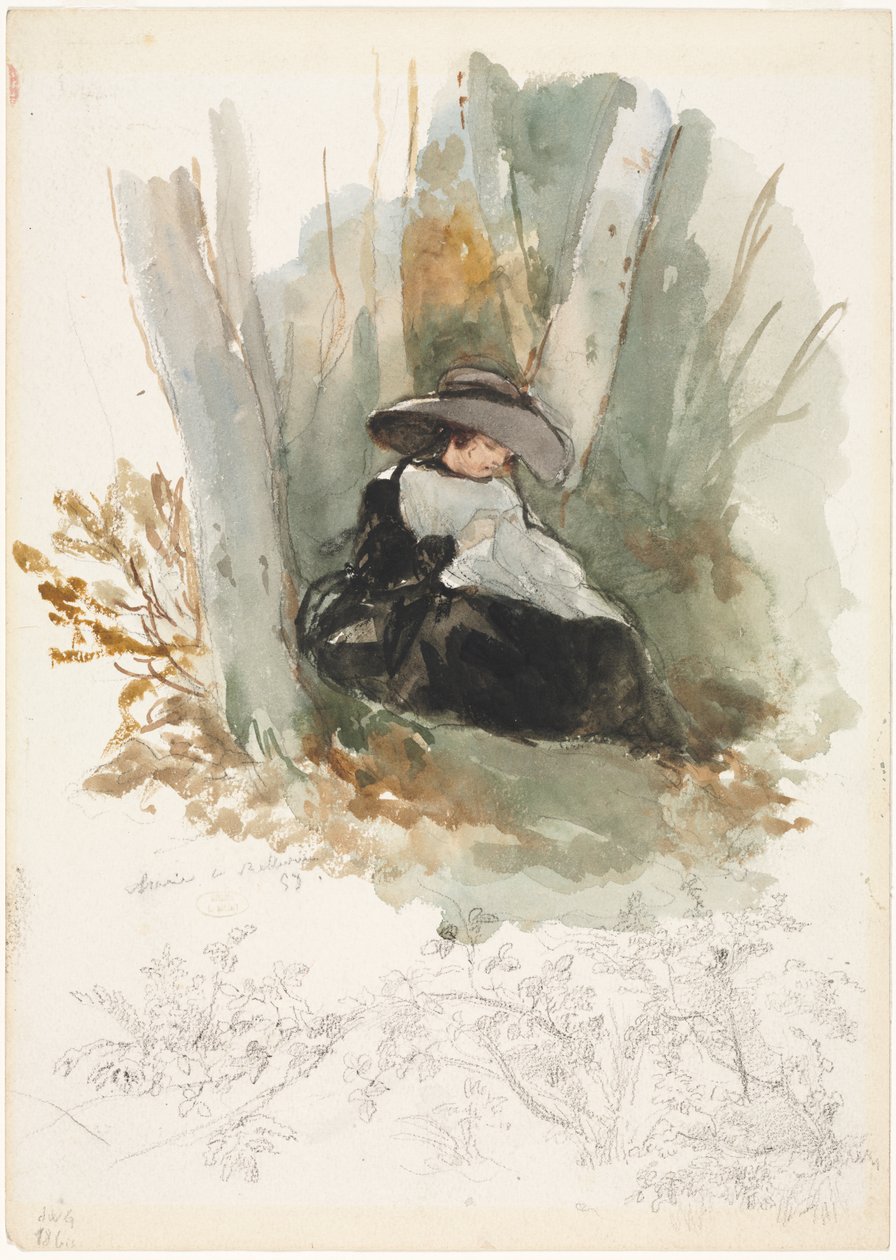 Marie à Bellevue door Louis Joseph Gallait