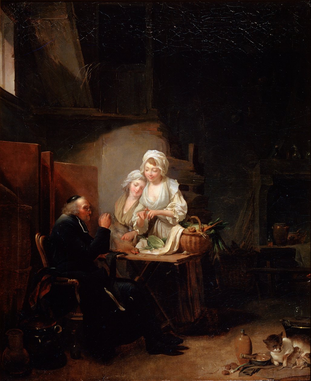 Een oude pastoor, late 1780s door Louis Leopold Boilly