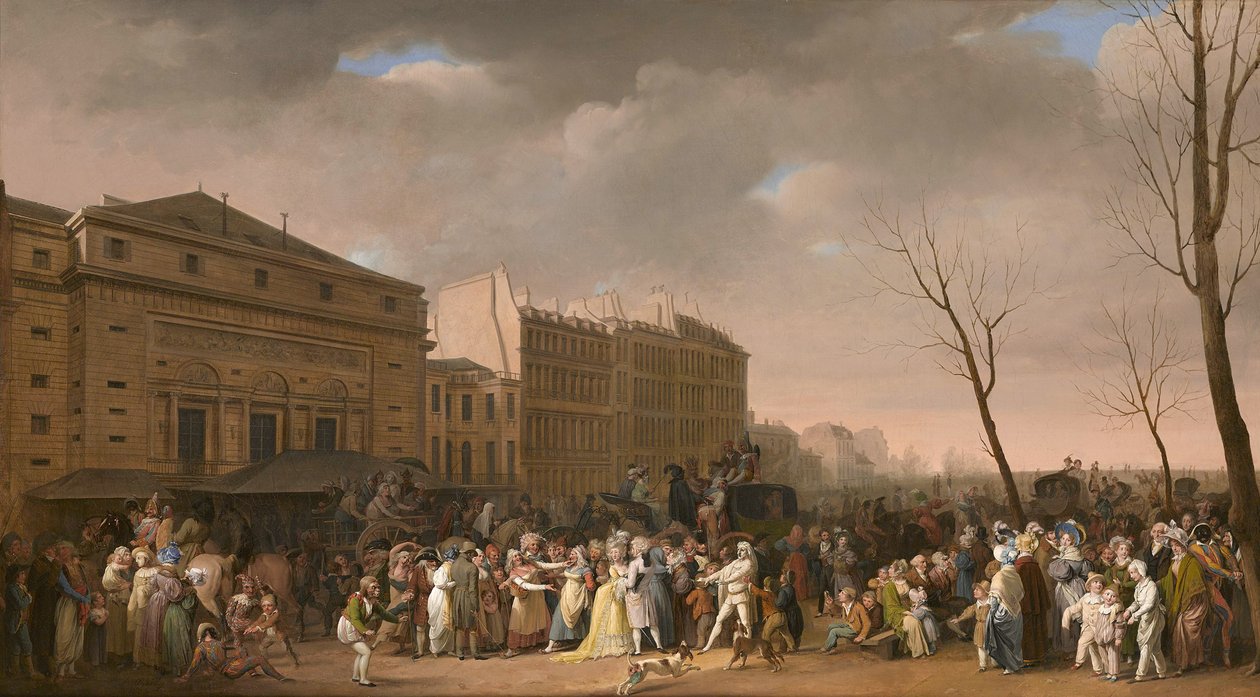 Carnavalscène, 1832 door Louis Leopold Boilly