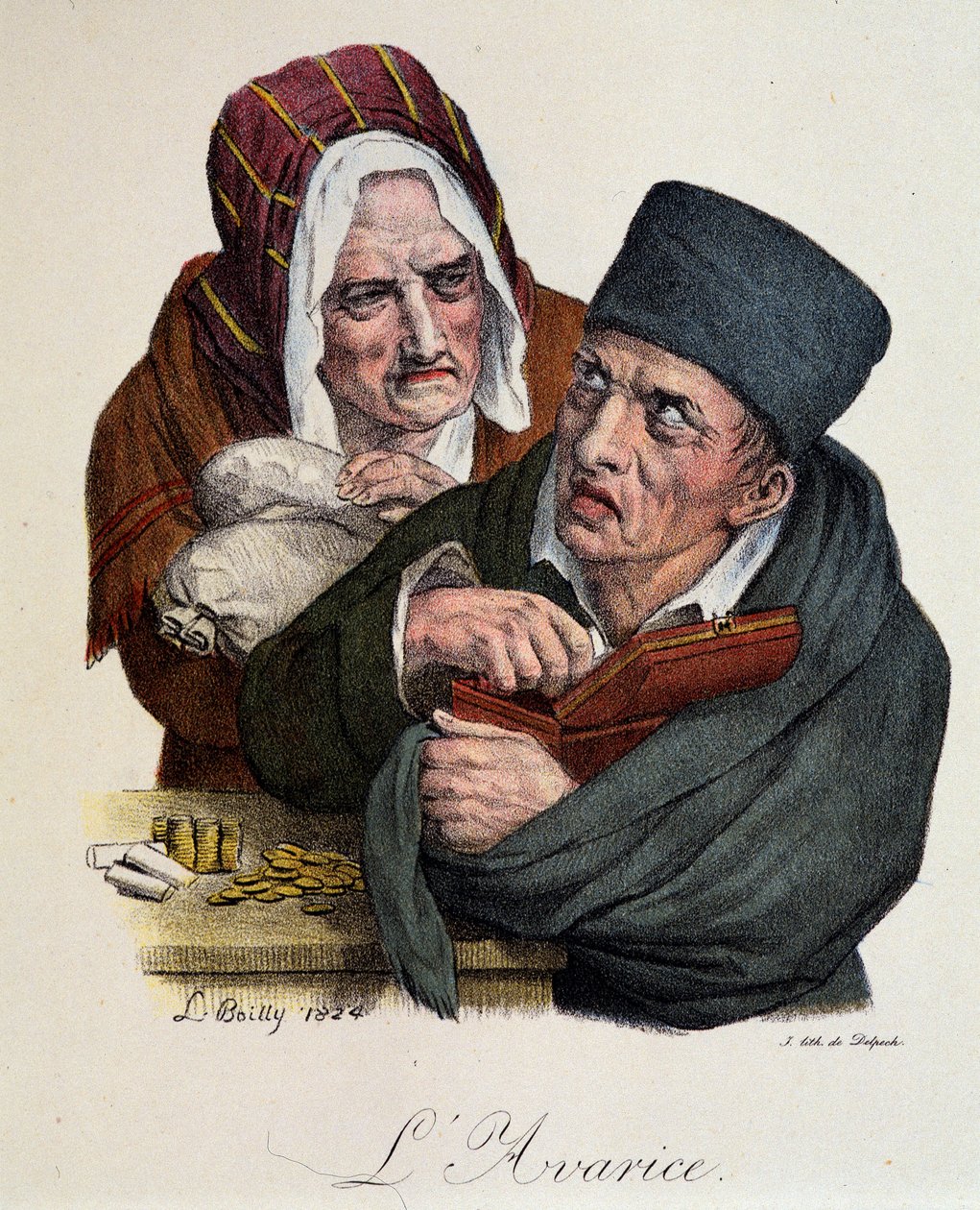 Zeven Dodelijke Zonden: Hebzucht door Louis Leopold Boilly