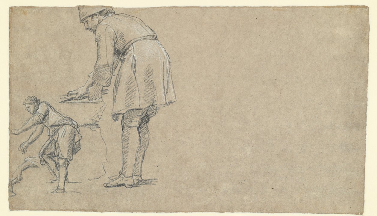 Figurenstudies (verso) door Louis Licherie de Beurie