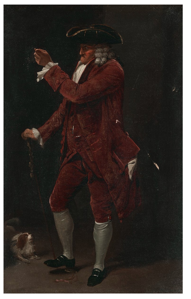 Een heer met een hond door Louis Leopold Boilly