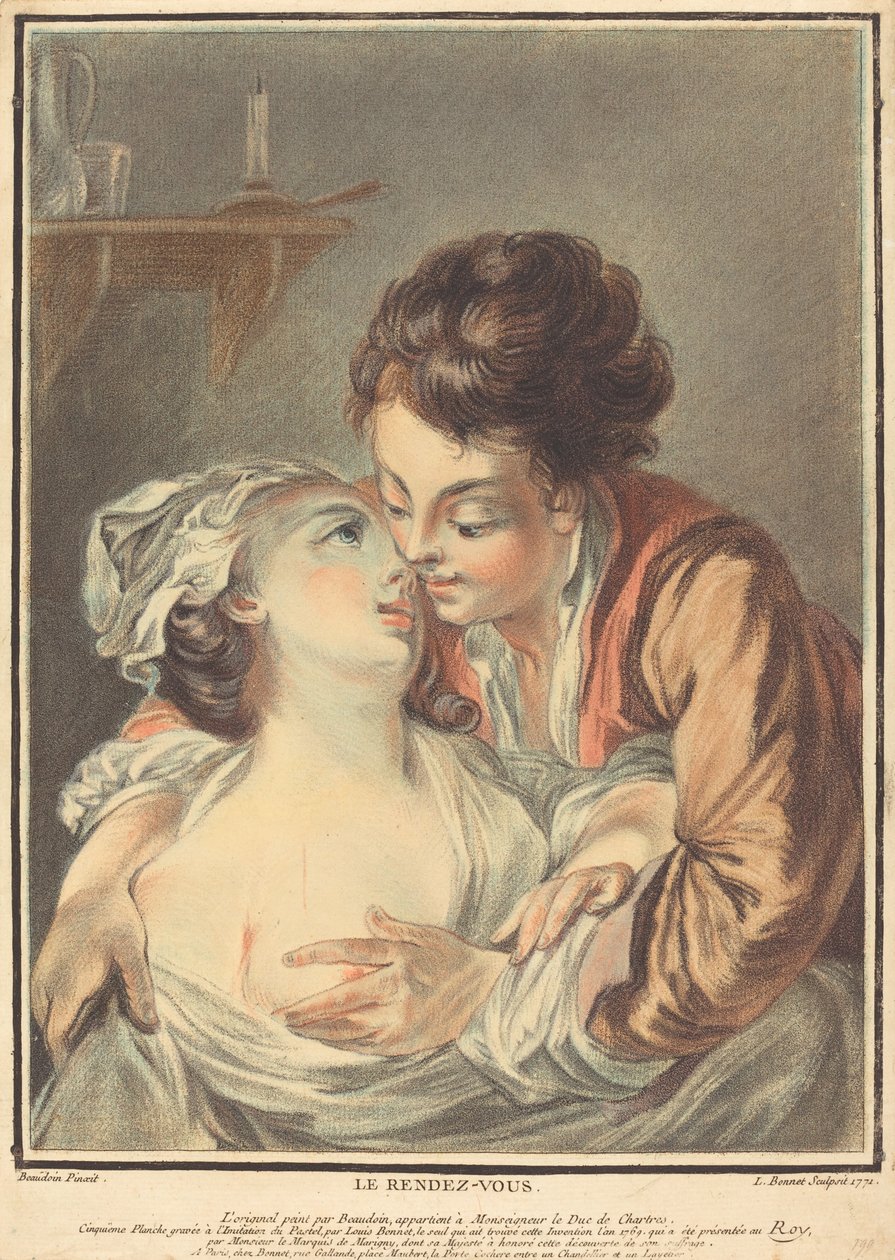 De Ontmoeting, 1771 door Louis Marin Bonnet