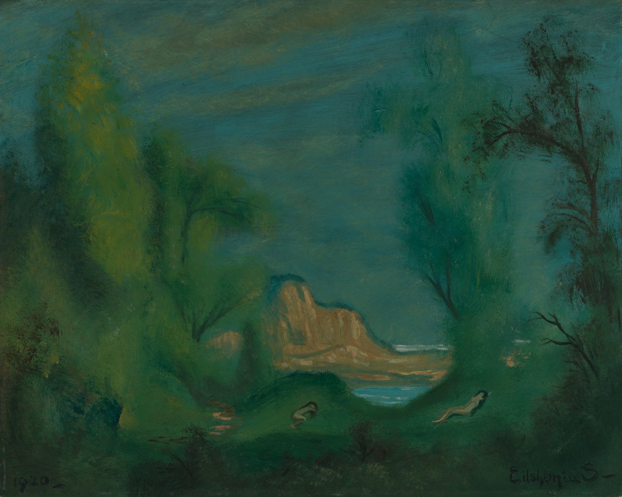 Slapende nimfen, 1920 door Louis Michel Eilshemius