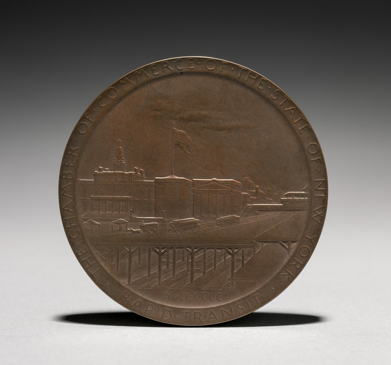 Medaille: Abram Stevens Hewitt achterkant, 1875-1925 door Louis Oscar Roty