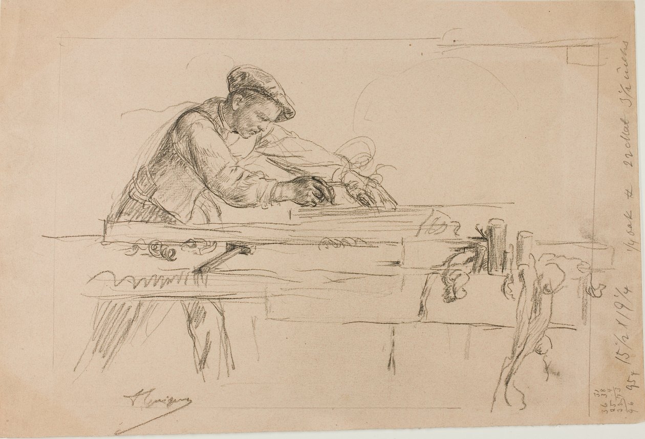 De schaaf door Louis Pierre Henriquel Dupont