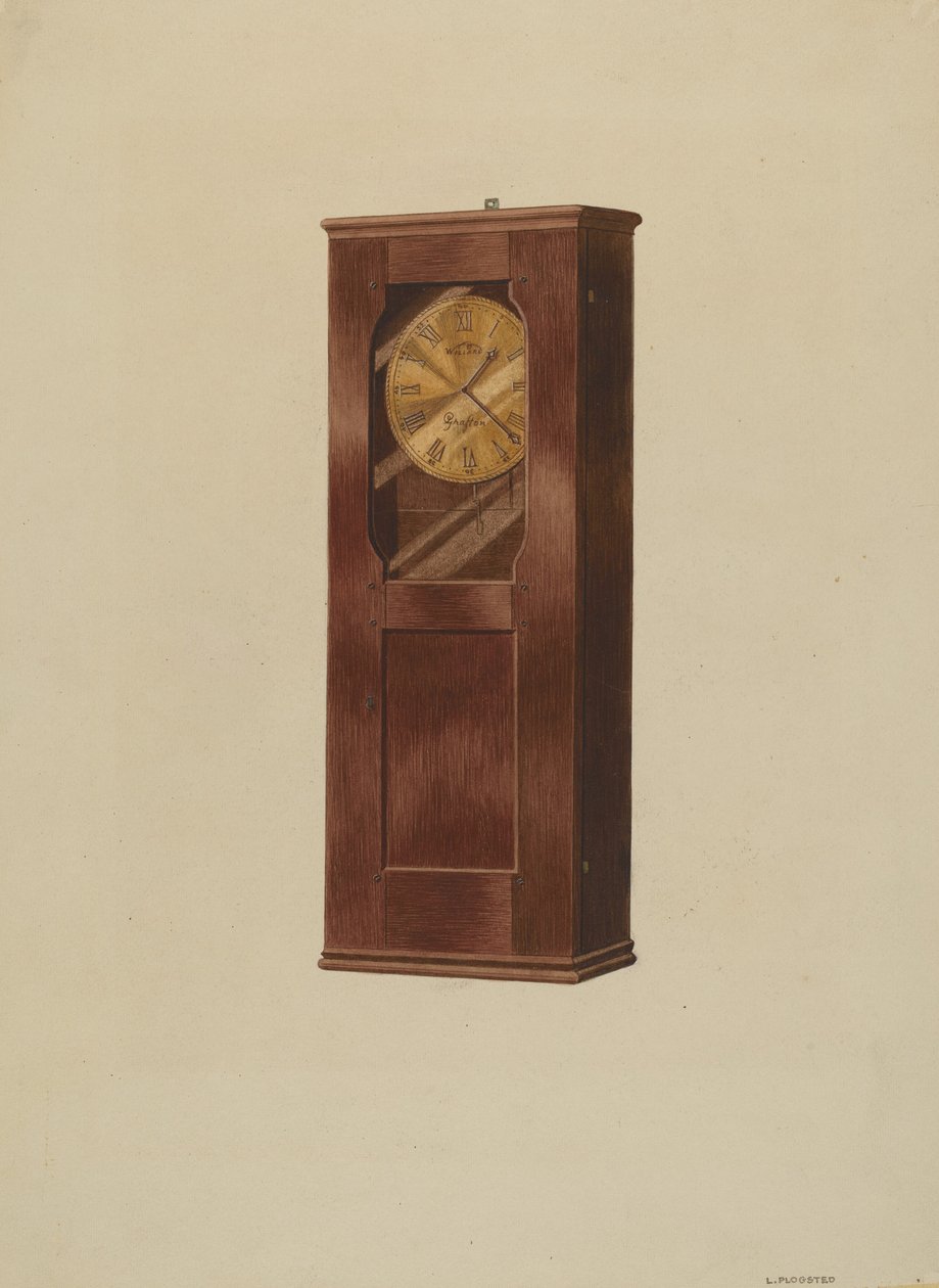 Plankklok, ca. 1937 door Louis Plogsted