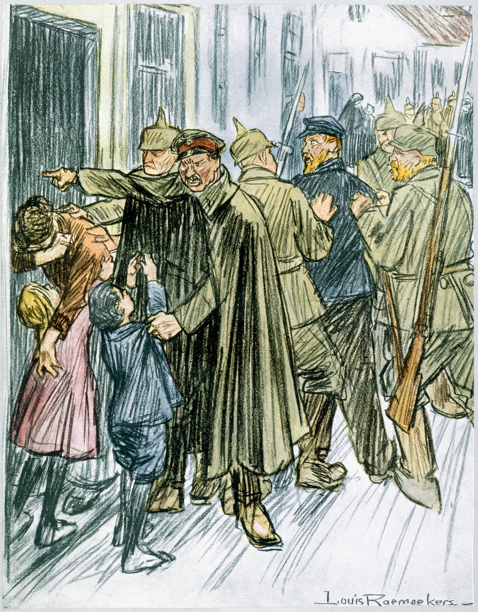 Echtgenoten en Vaders, 1916 door Louis Raemaekers