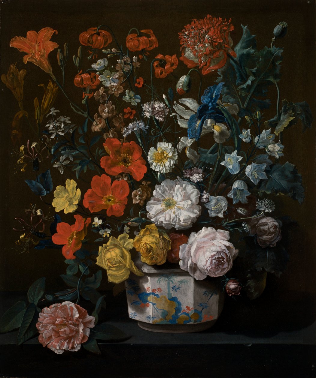 Bloemen in een Chantilly Vaas door Louis Tessier