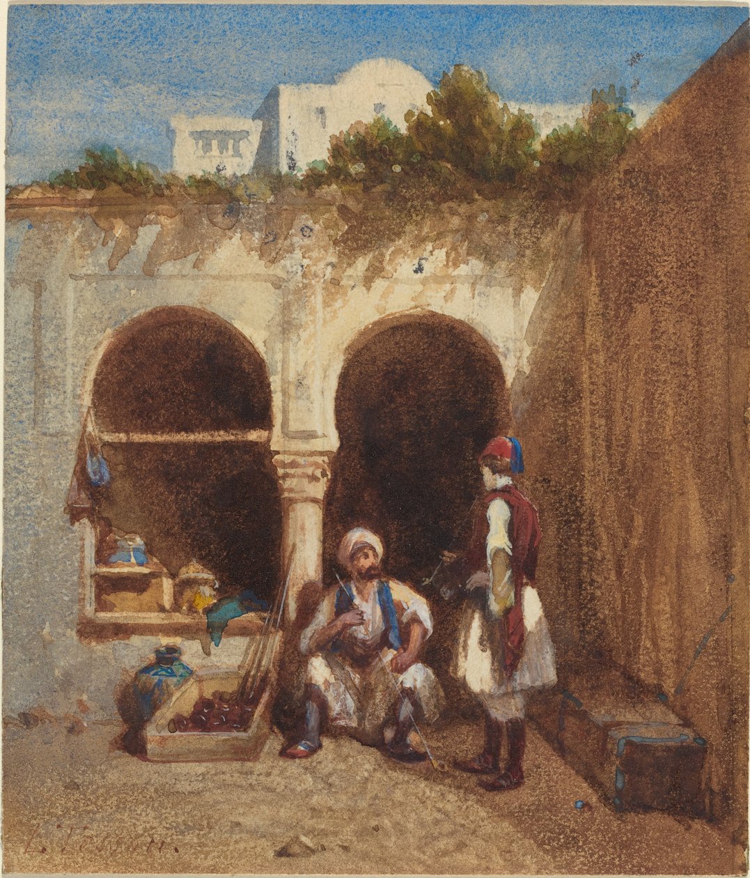 Arabische Markt door Louis Tesson