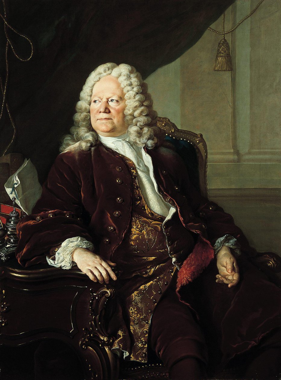 Portret van Alexis Piron () door Louis Tocqué
