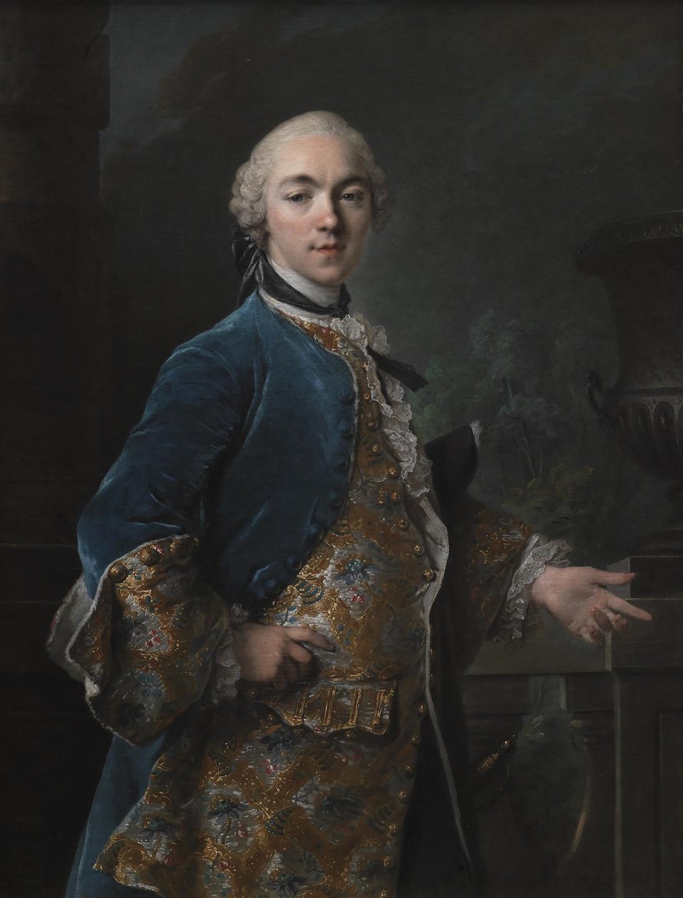 Portret van Frederik Christian Krag (1726-1763) door Louis Tocqué