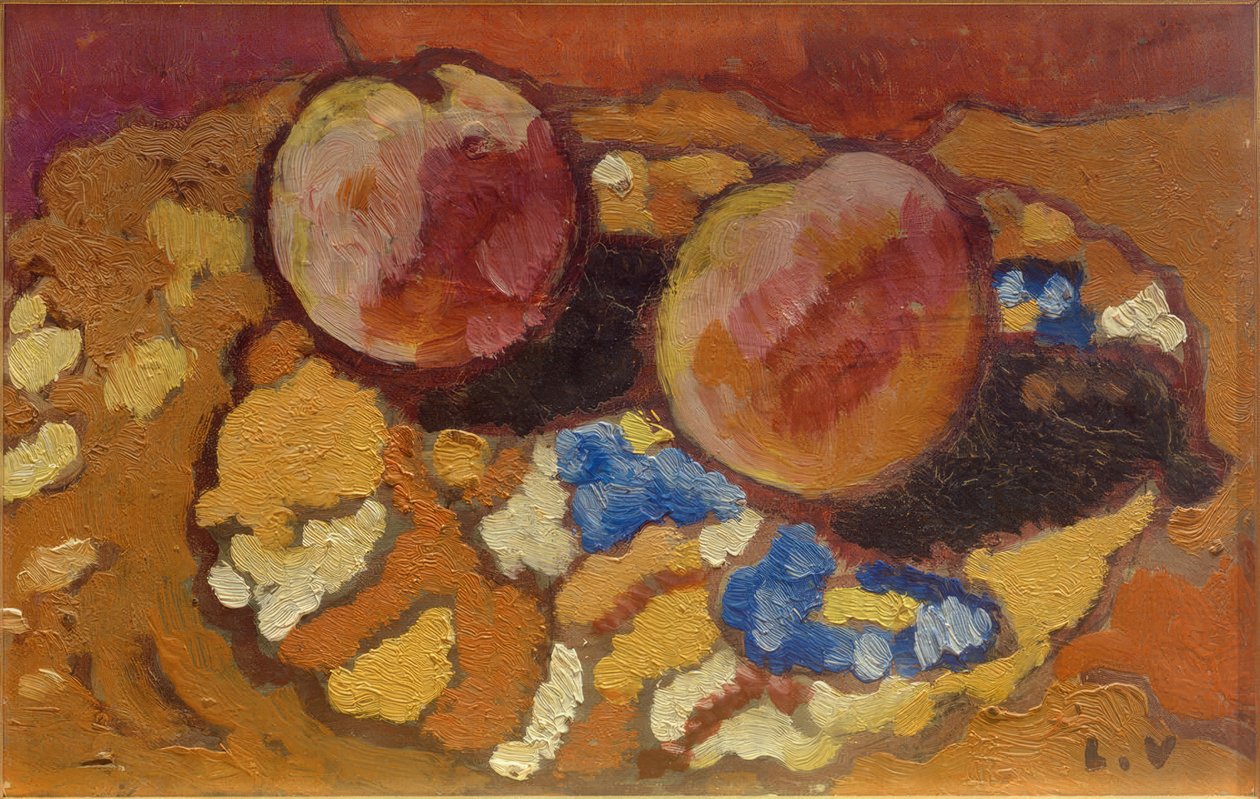 Stilleven met perziken door Louis Valtat