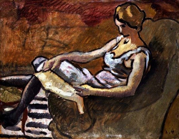 De Denker, c.1916 door Louis Valtat