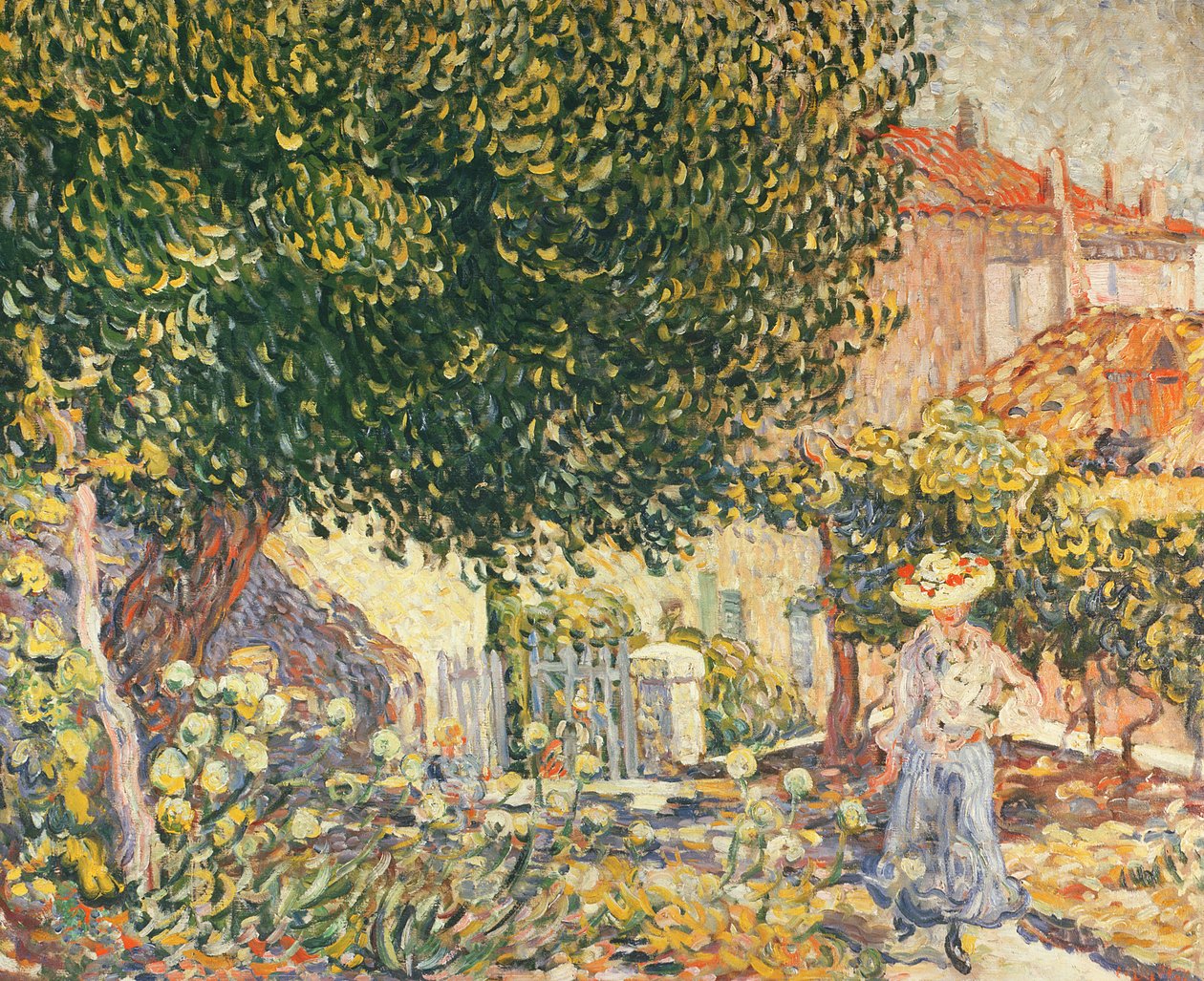 Vrouw in de tuin door Louis Valtat