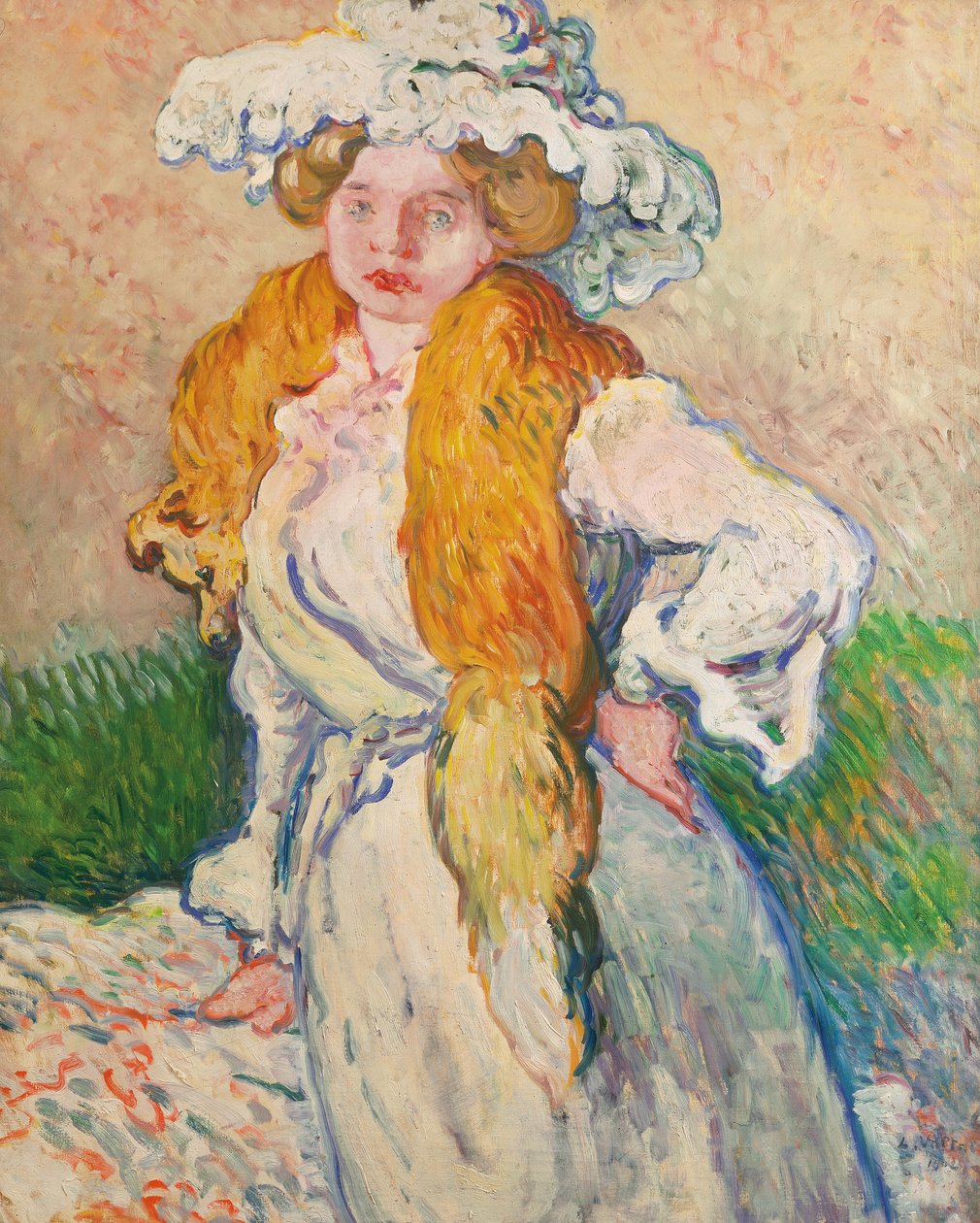 Vrouw met vos door Louis Valtat