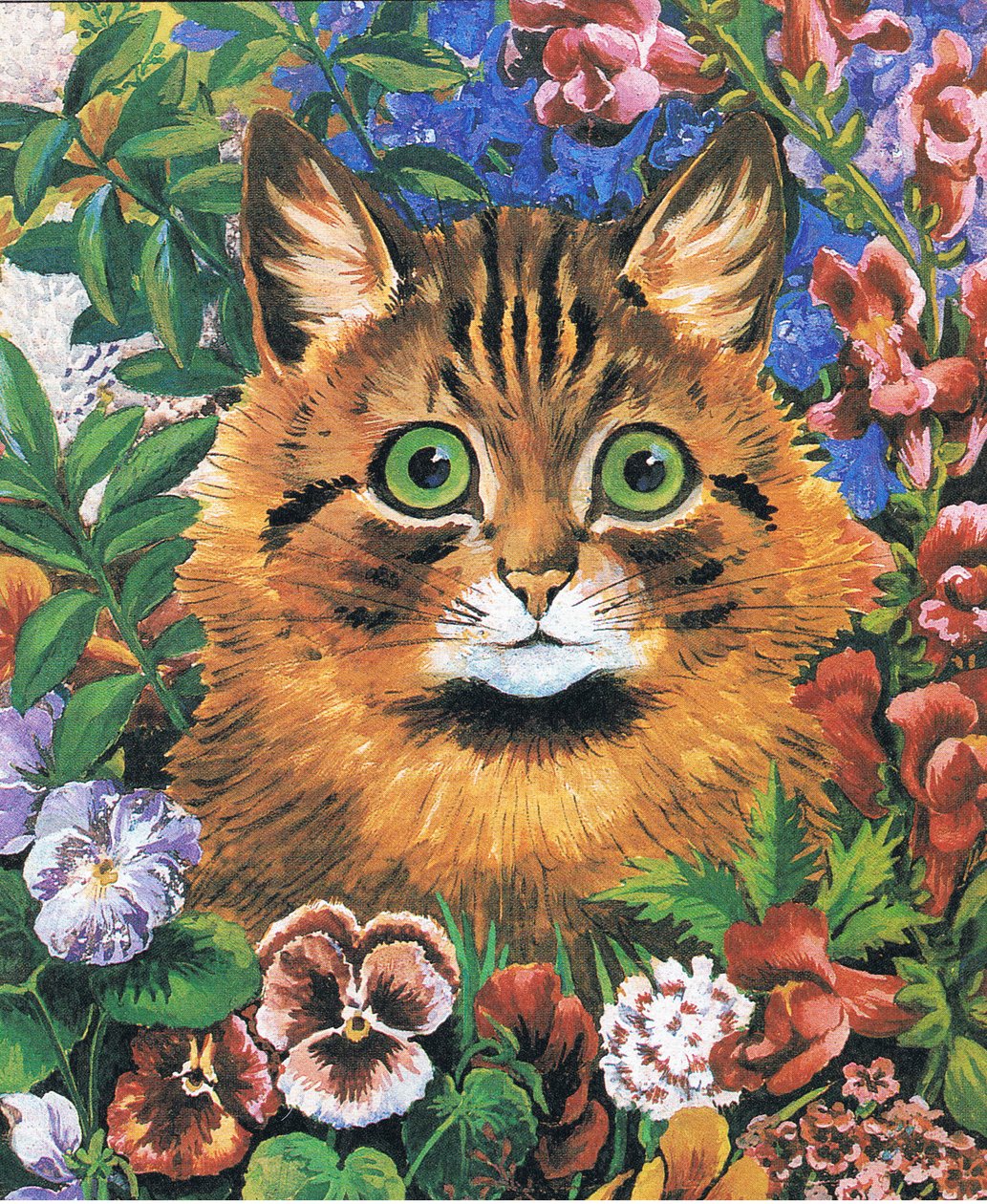 Kattenstudie door Louis Wain
