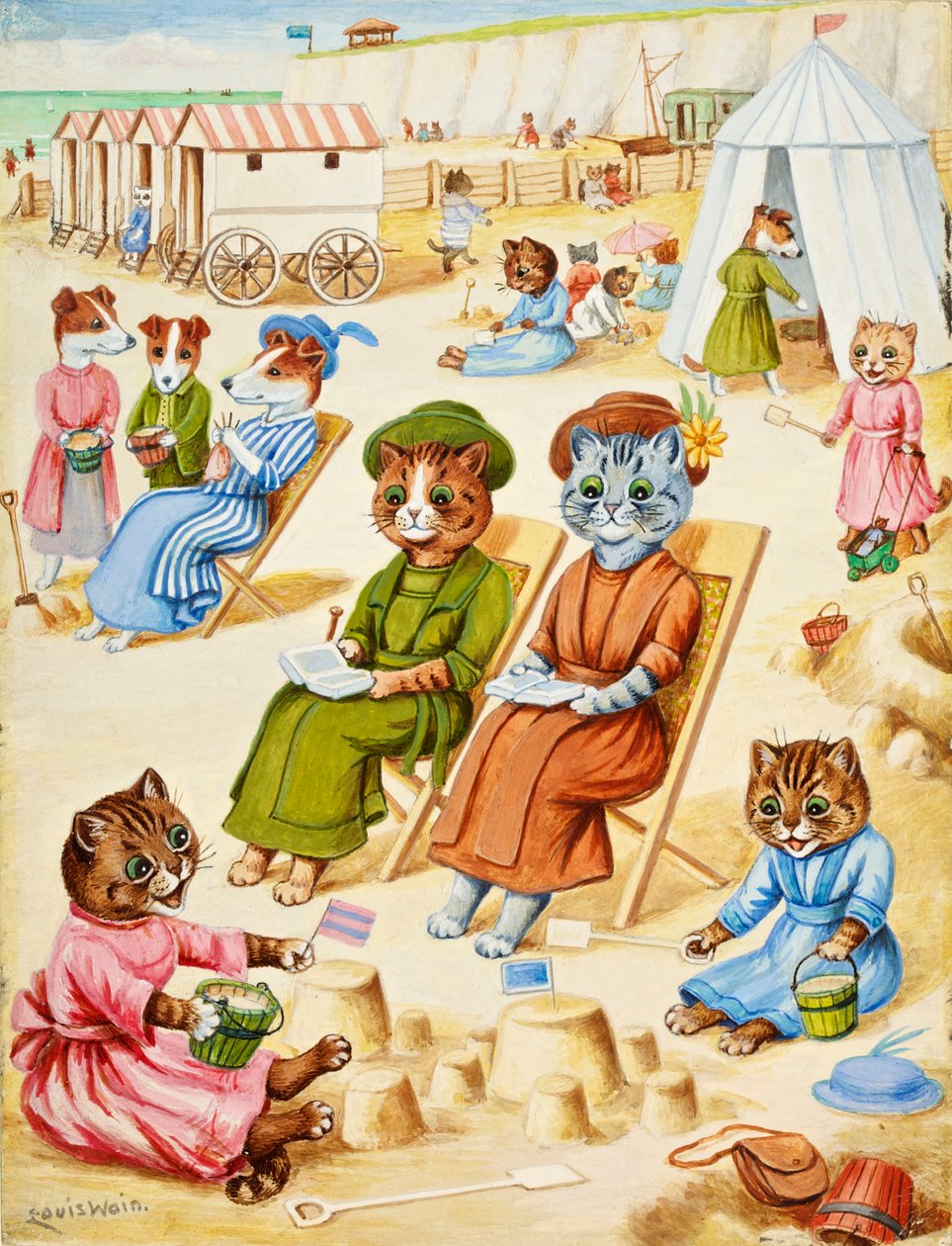 Vakantietijd door Louis Wain