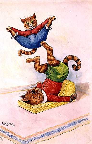 De Acrobaten, ca. 1905 door Louis Wain