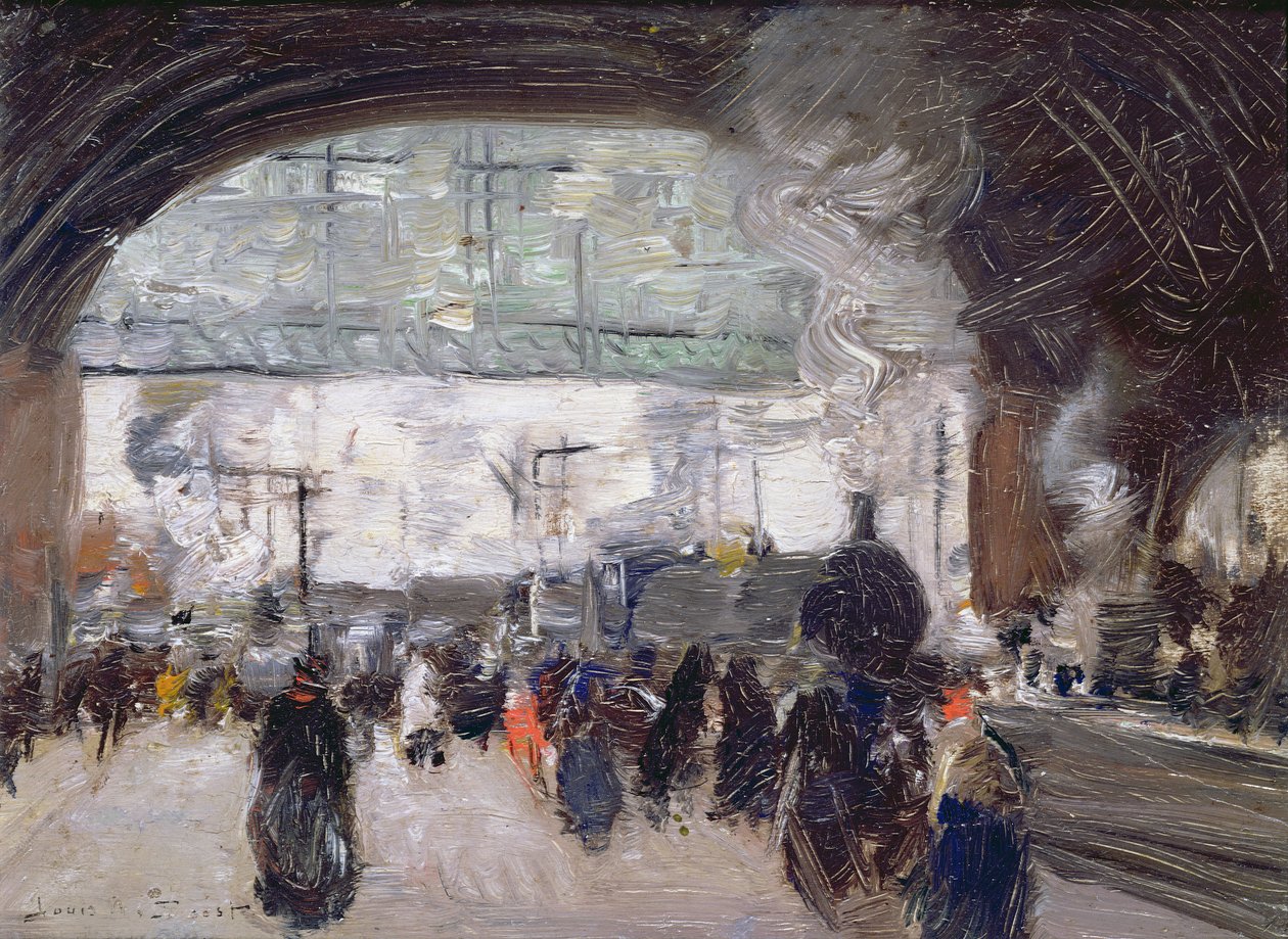 Treinstation door Louis Willem van Soest