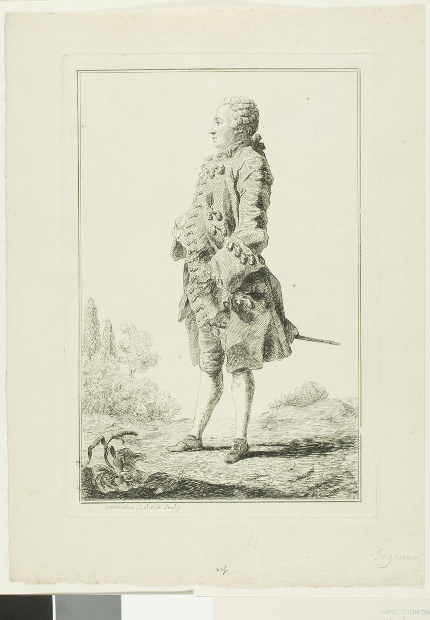 Peter Josef-Victor de Benseval door Louis de Carmontelle