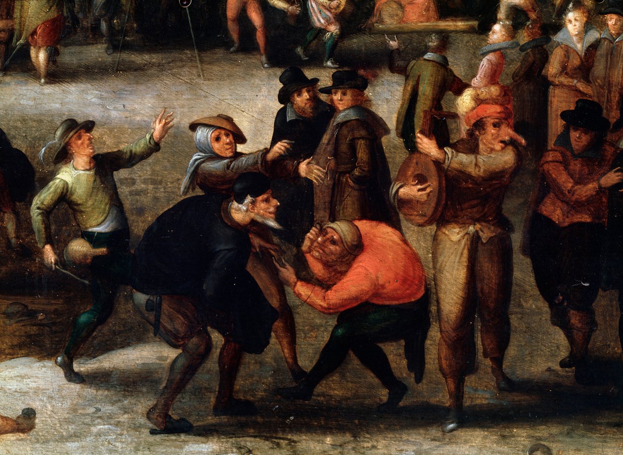 Carnavalsdetail, begin 17e eeuw door Louis de Caullery