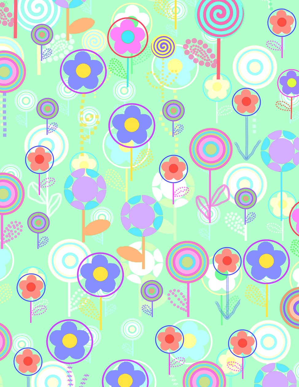Overlayer Flowers (digitaal) door Louisa Hereford