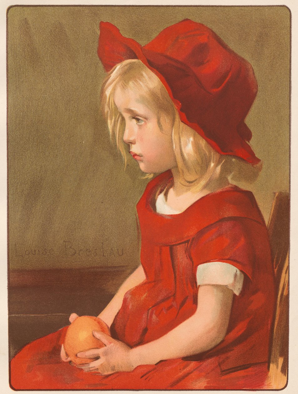 Meisje met de sinaasappel, 1899 door Louise Breslau