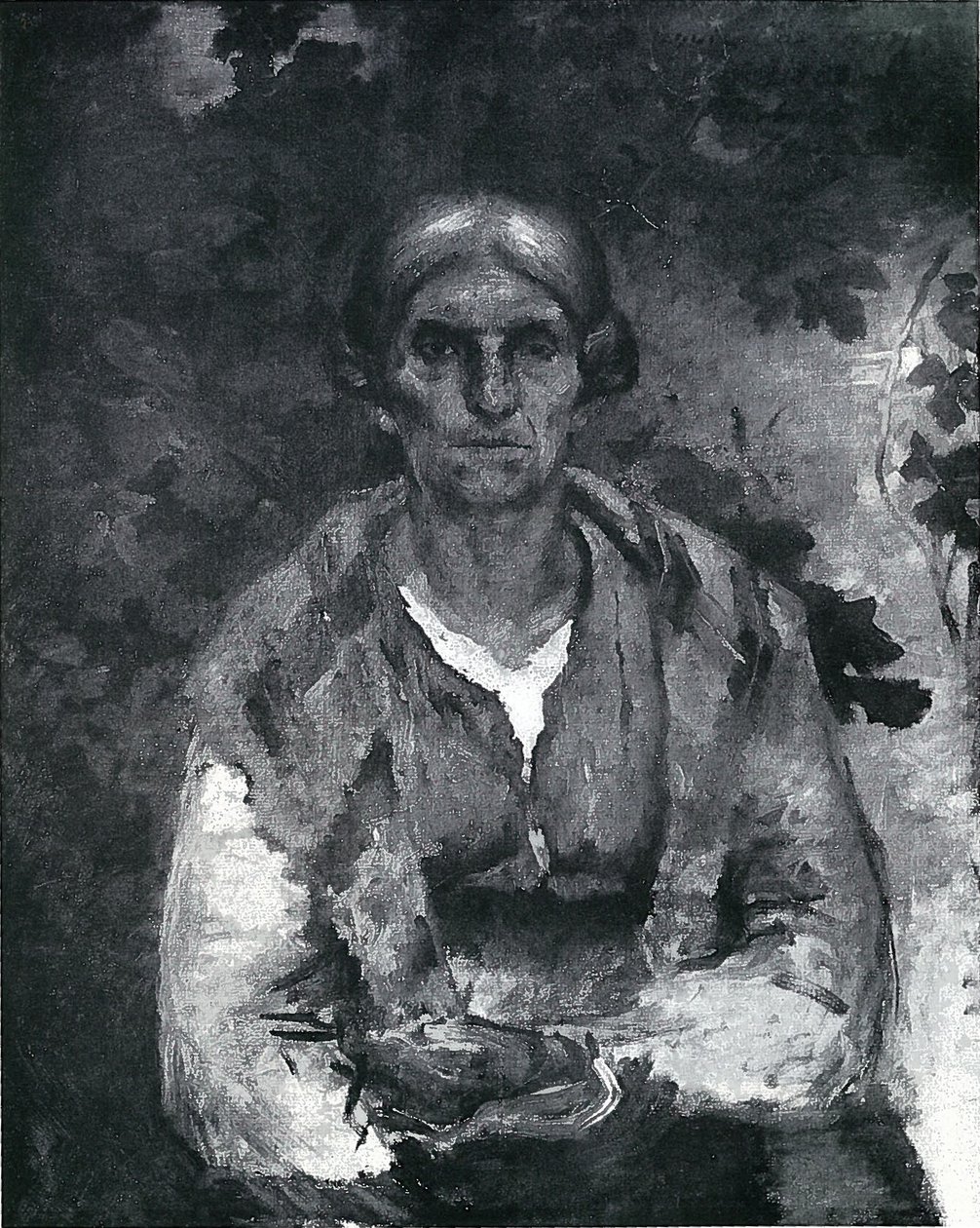 Oude Italiaanse vrouw door Lovis Corinth