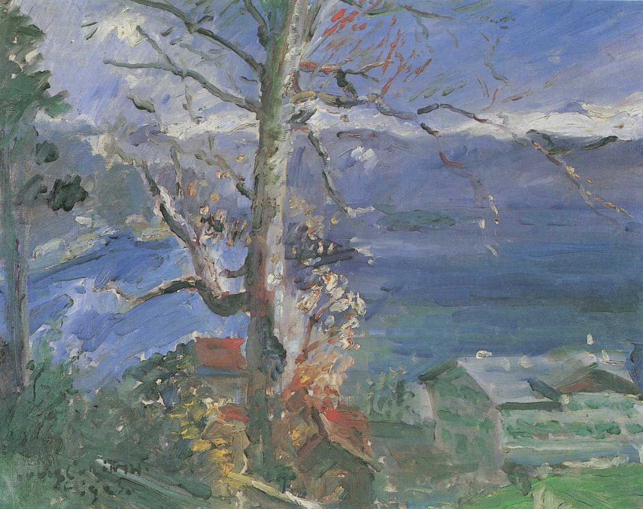 Boom bij Walchensee door Lovis Corinth