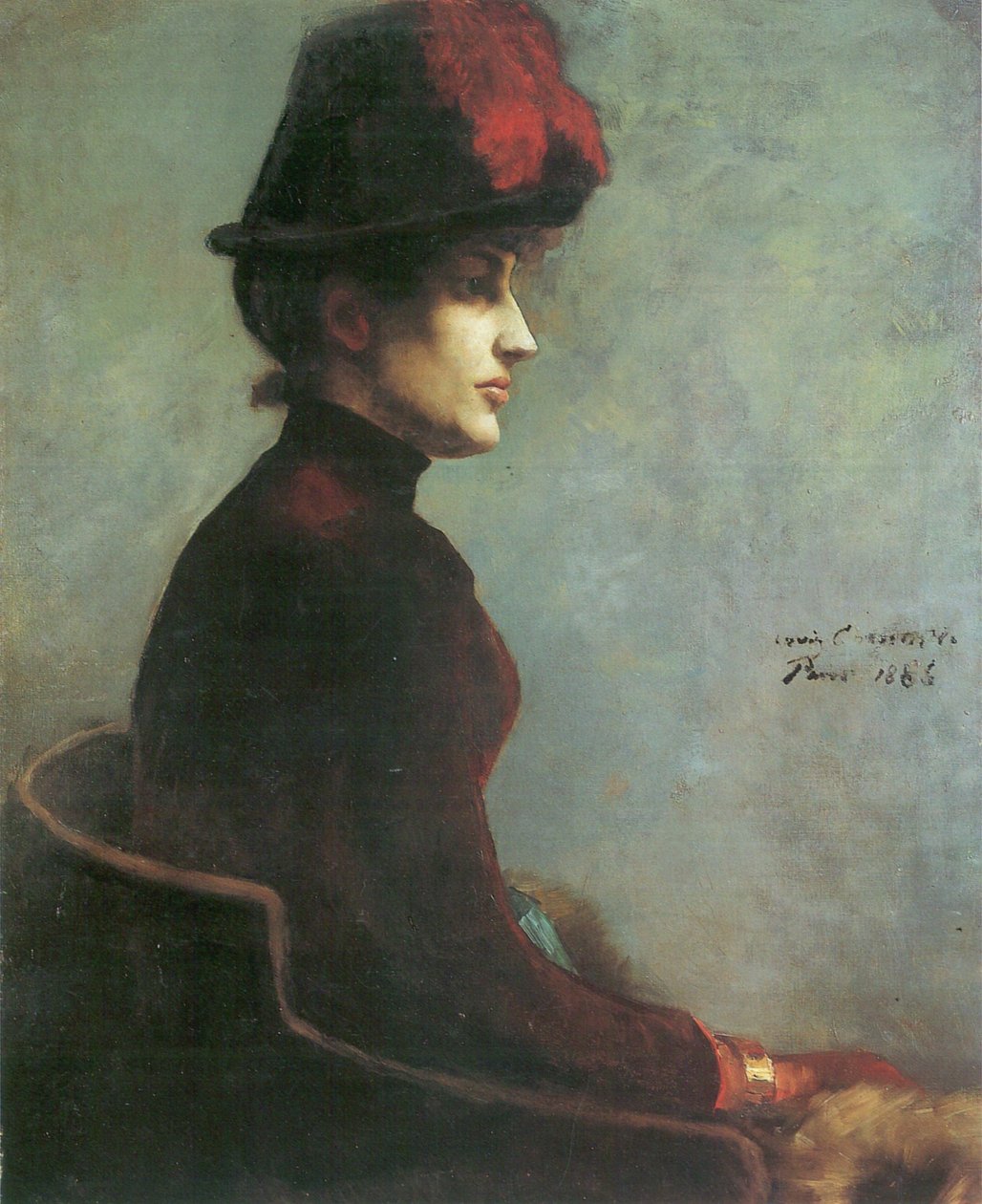 Portret van een dame, Parijs door Lovis Corinth