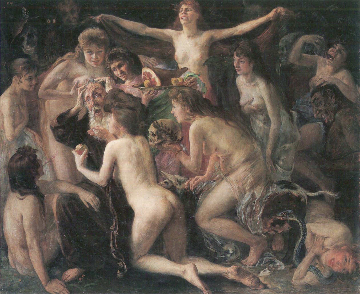 De Verleiding van Sint Antonius door Lovis Corinth