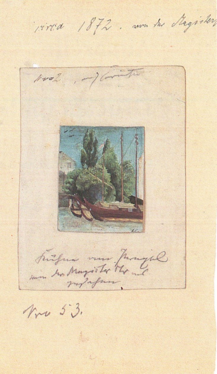 Boten aan de Pregel door Lovis Corinth