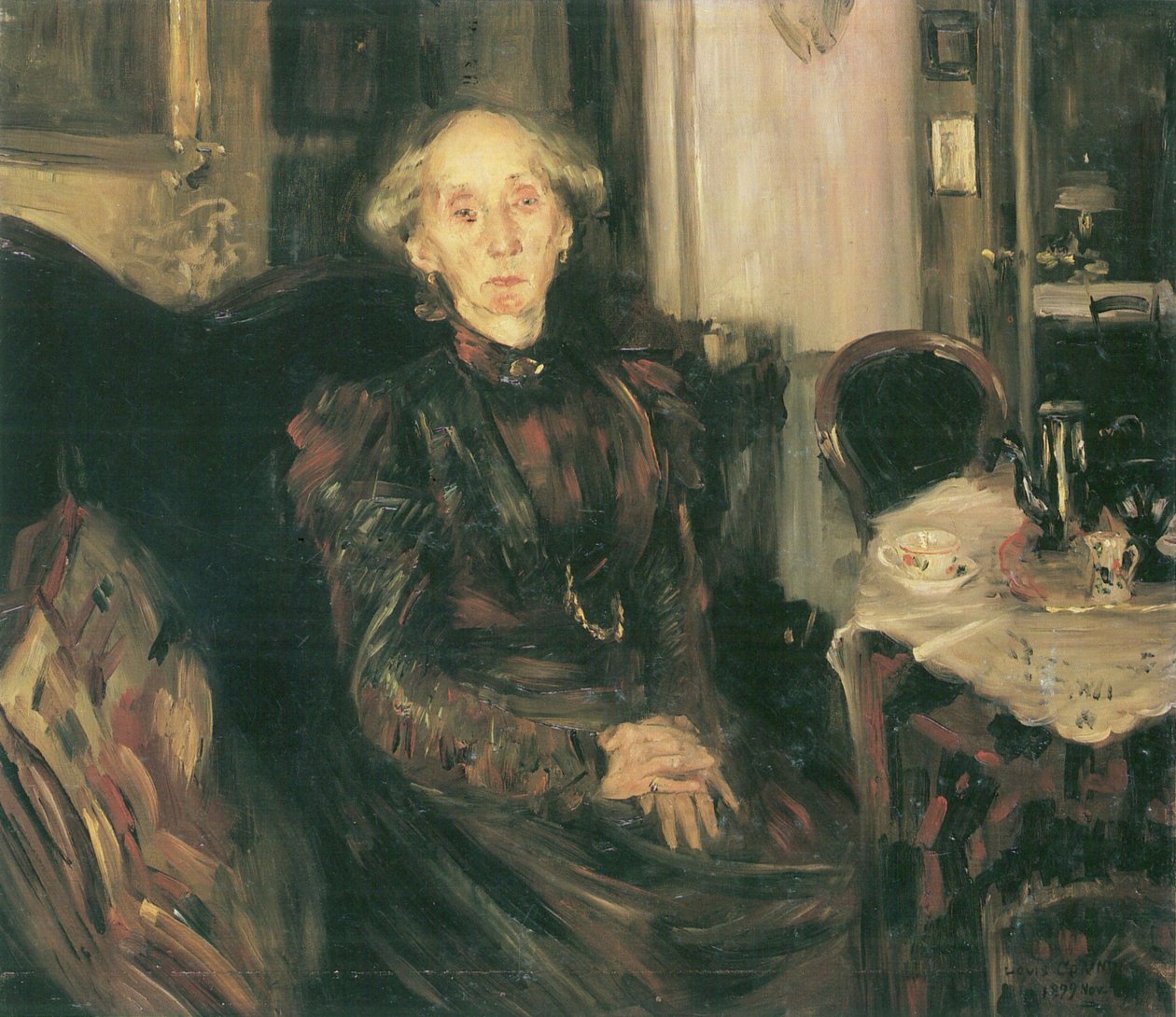 Portret van moeder Rosenhagen door Lovis Corinth