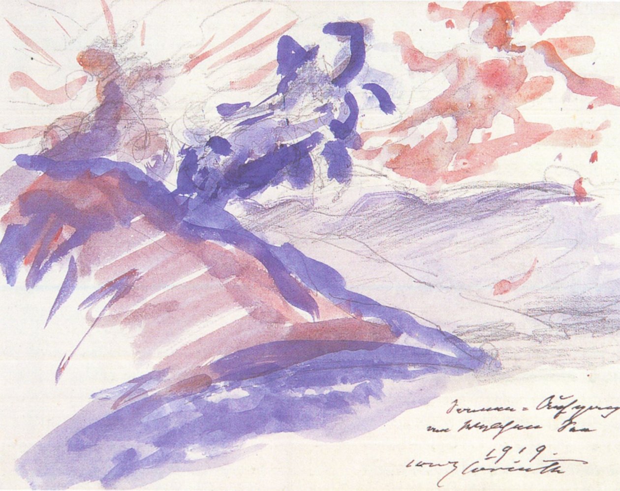 Zonsopgang bij de Walchensee door Lovis Corinth