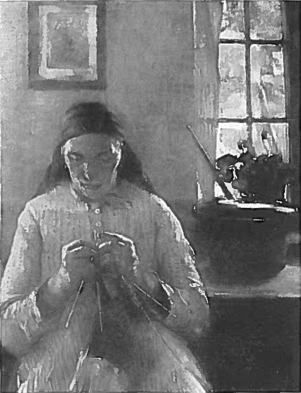 Breiende Vrouw in Dachau door Lovis Corinth