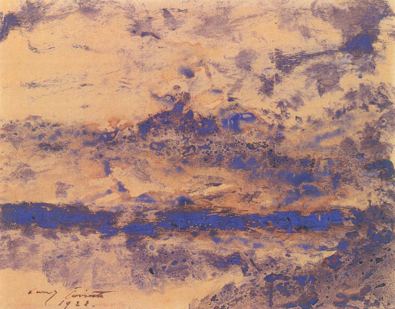 Wolken boven de zee door Lovis Corinth