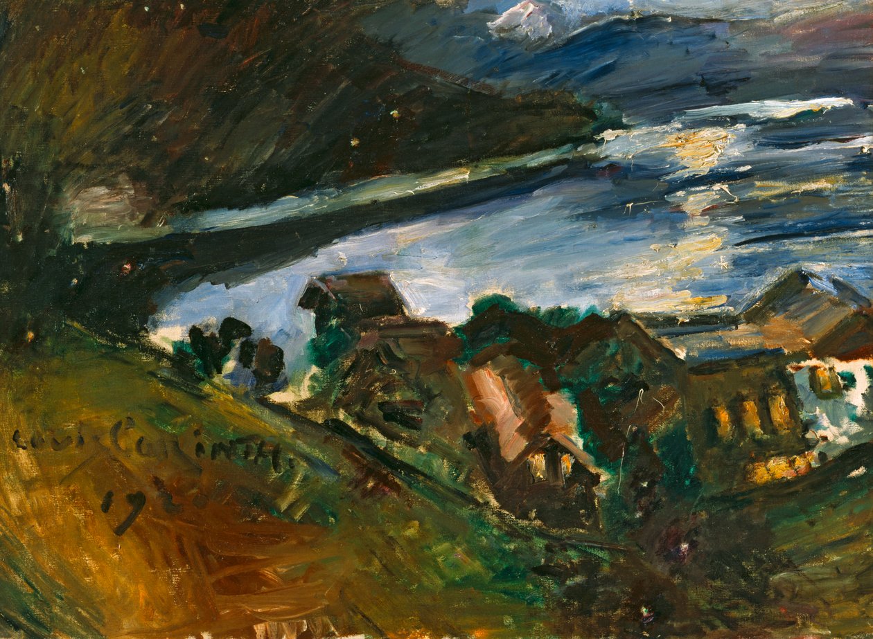 De Walchensee bij maanlicht door Lovis Corinth
