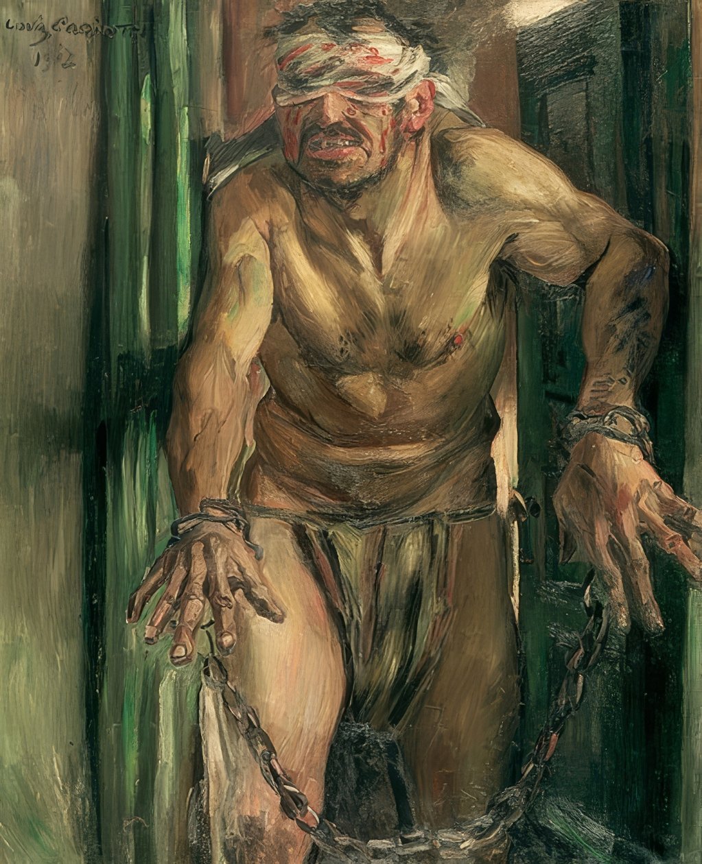 De verblinde Simson door Lovis Corinth