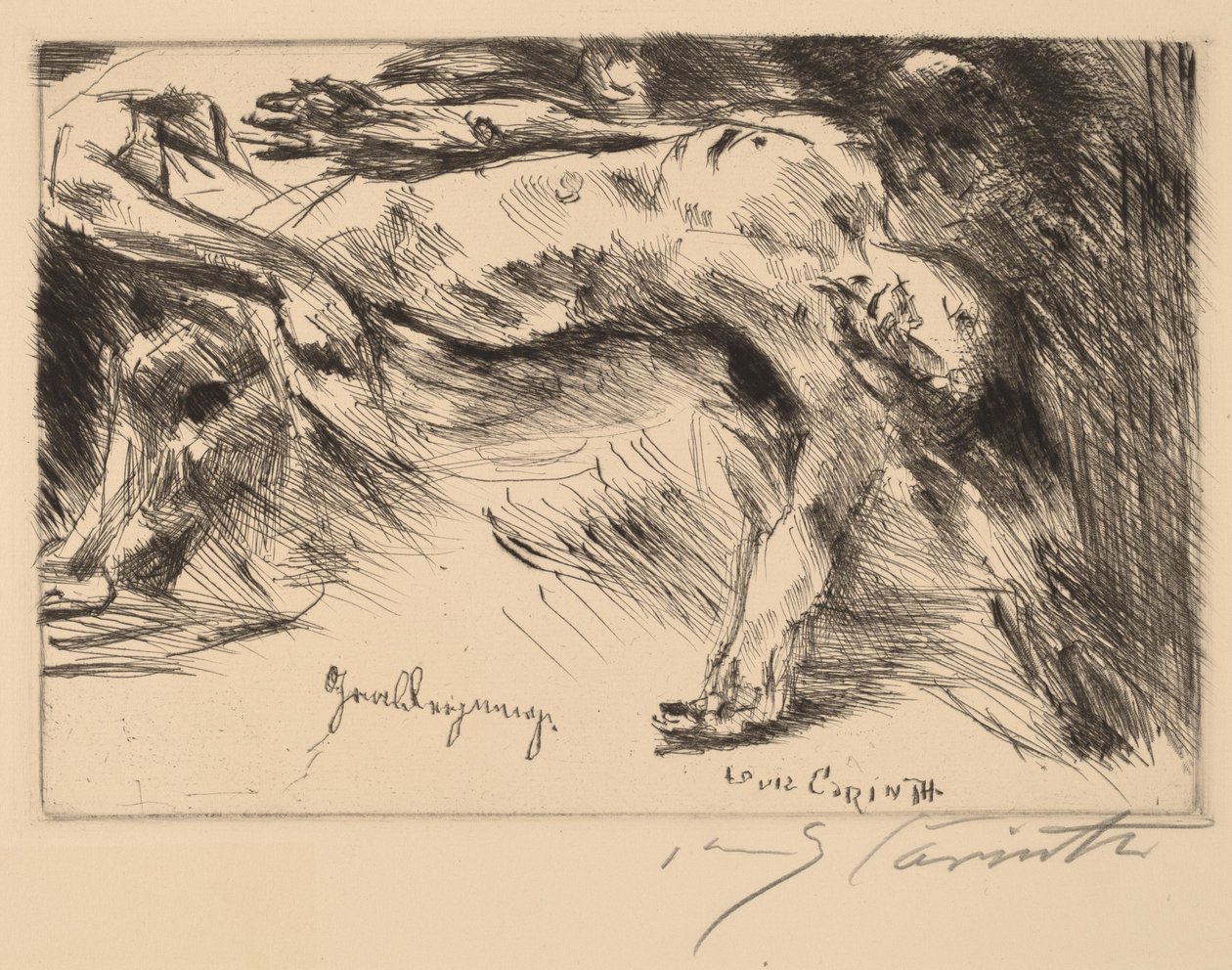 Grablegung door Lovis Corinth