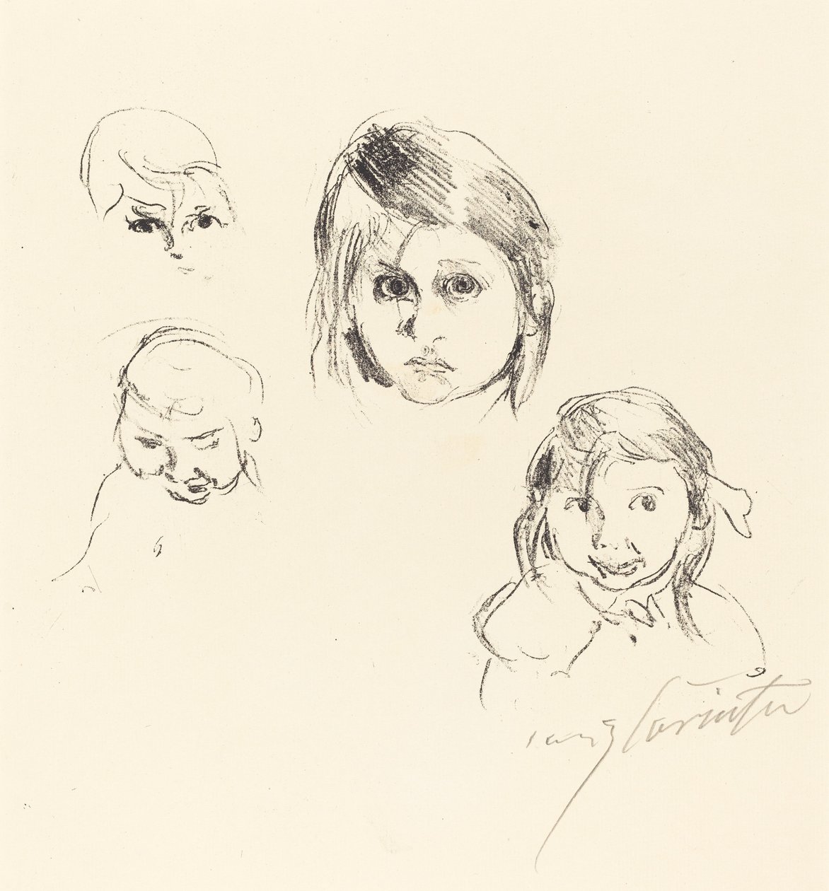 Kinderhoofden door Lovis Corinth