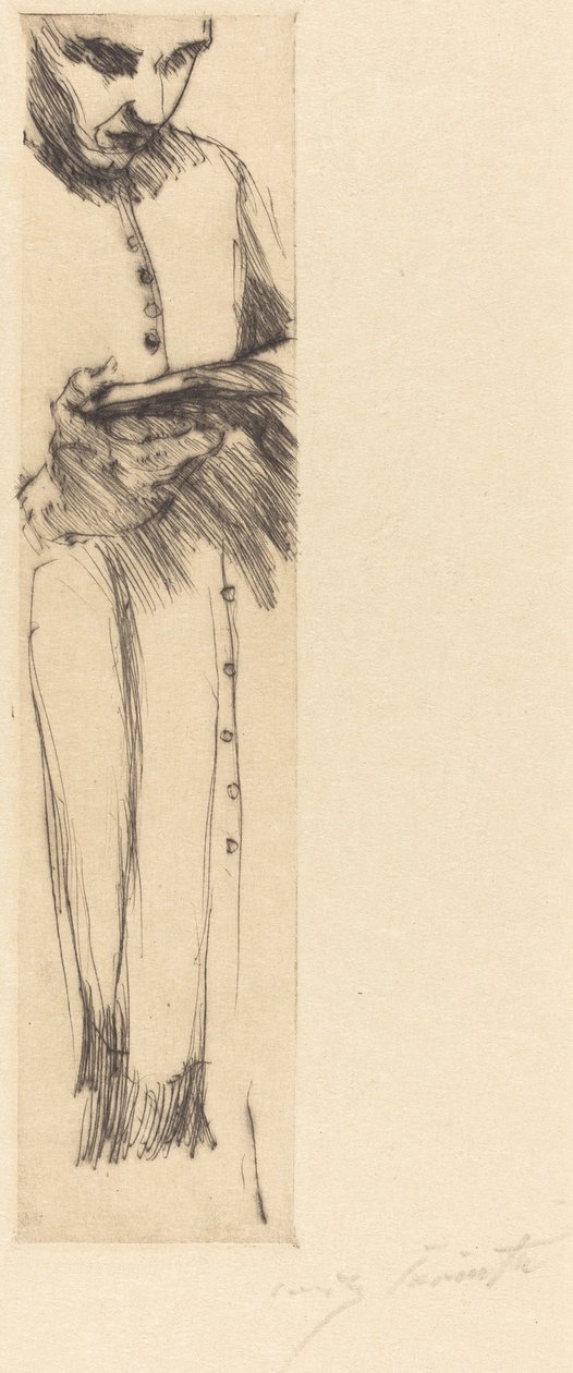 Lezende Priester door Lovis Corinth