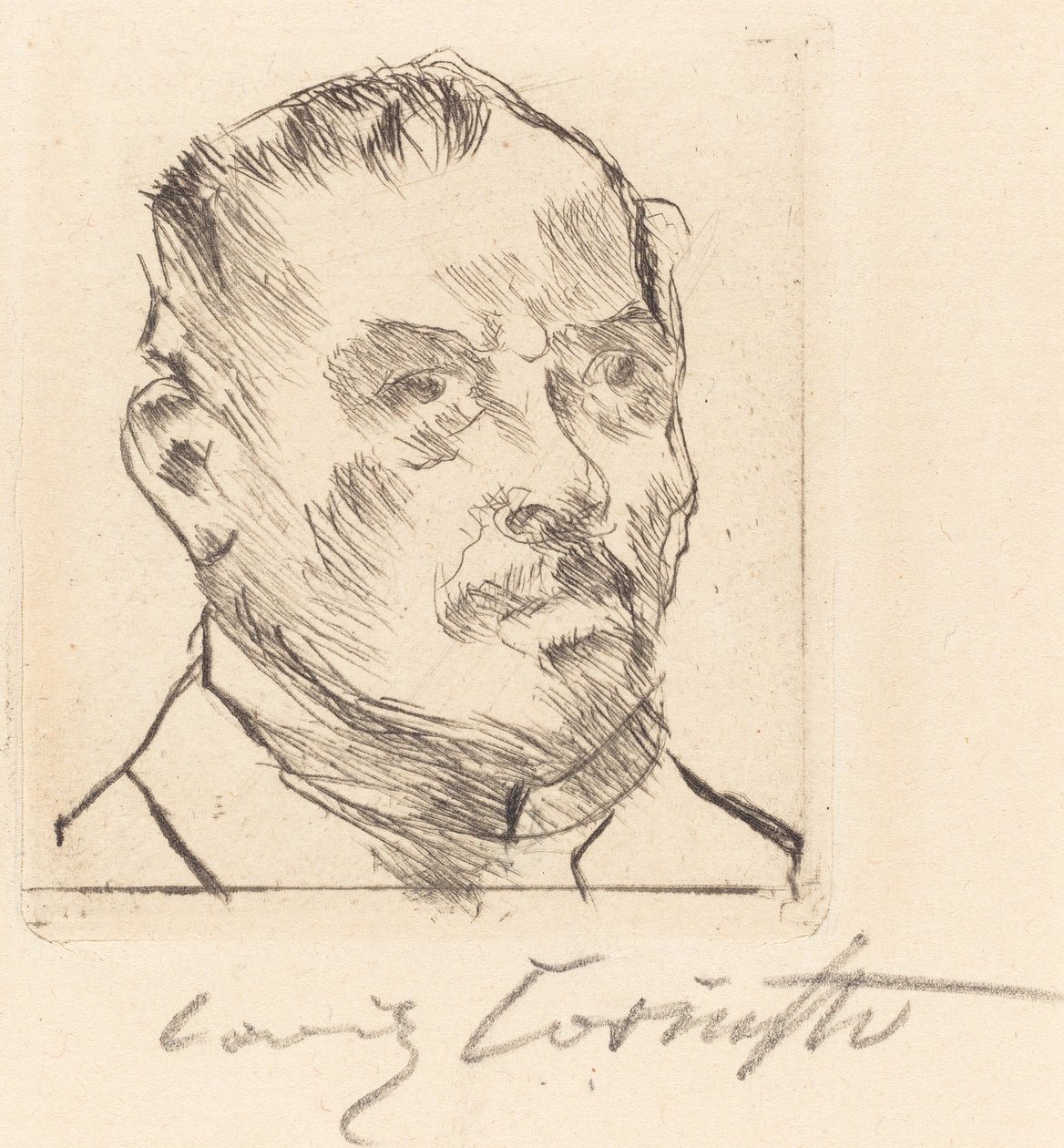 Zelfportret—Hoofd door Lovis Corinth