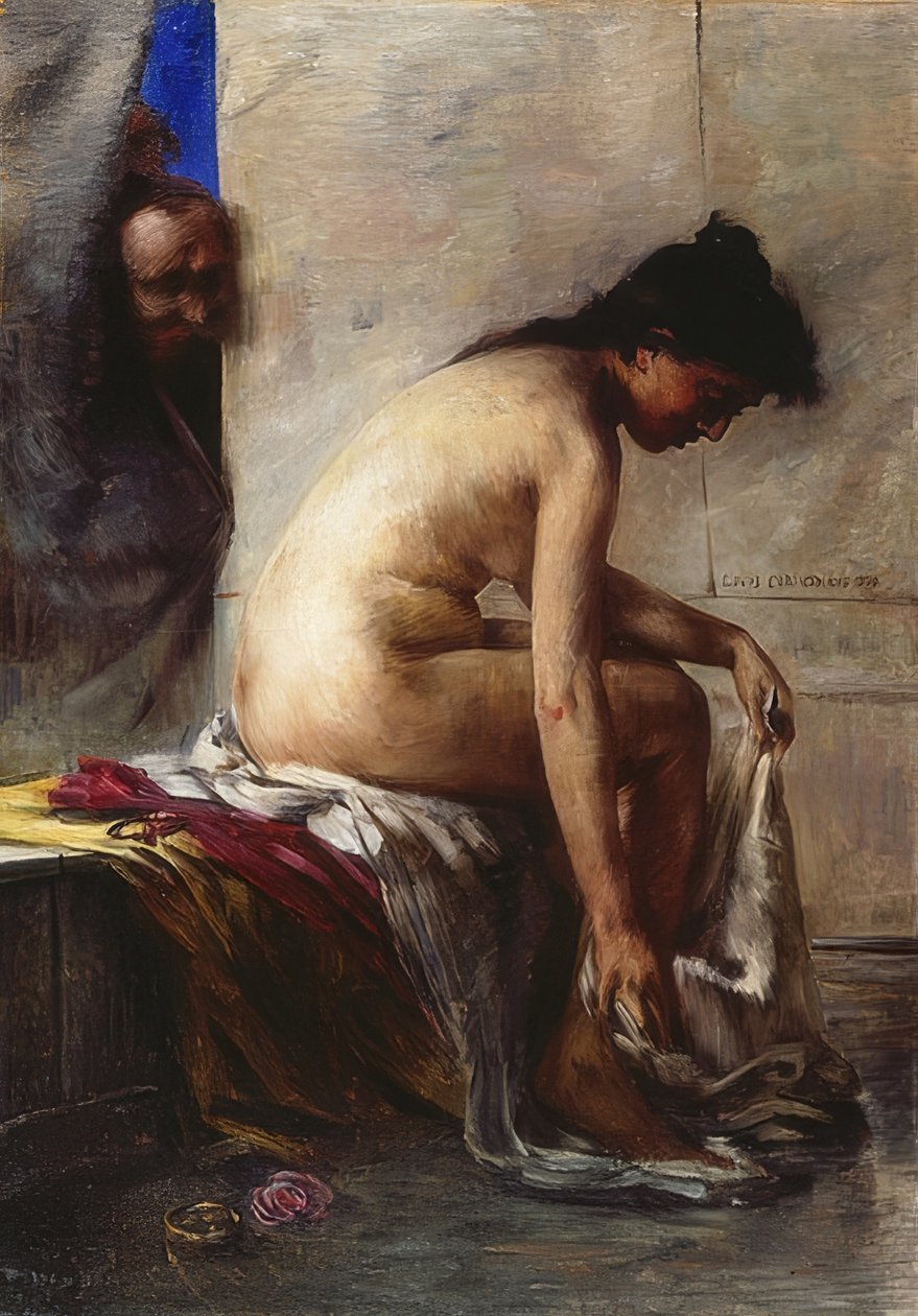 Susanna in bad. 1890 door Lovis Corinth