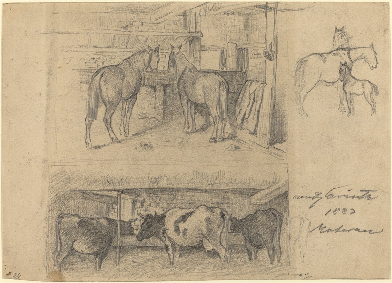 De Schuur, 1883 door Lovis Corinth